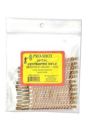 Cleaning Equipment Pro Shot Products Ready Series BORE BRUSH .22CAL CNTRFIRE 1 DOZ